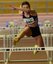 Eine Nummer zu groß für die U-18-Konkurrenz war Gesa Tiede über 60 Meter Hürden...