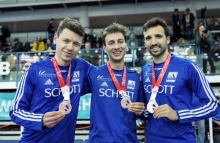 Freuen sich über DM-Bronze (v.l.): Thorsten Juschka, Erik Barzen, Tobias Riker.