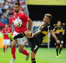 Gerrit Holtmann (l.) steht noch beim FSV Mainz 05 unter Vertrag, ist seit Sommer aber an den SC Paderborn ausgeliehen.