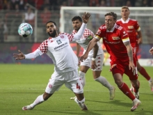 Max Kruse (r.), hier gegen Jeremiah St. Juste, brachte Union in der 13. Minute in Führung.