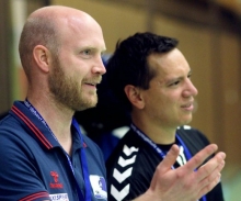 Jetzt gucken sie wieder vom Spielfeldrand: SFB-Chefcoach Volker Schuster (l.) und sein Kotrainer Armin Henke sind in die Vorbereitung der Drittligasaison eingestiegen.