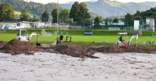 Unbespielbar: die Plätze in Bad Häring.