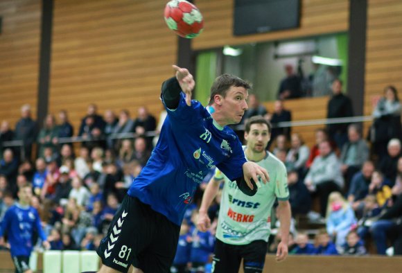 Max Grethen ist einer einer Reihe Budenheimer Spieler, die auch schon im Trikot der HSG Rhein-Nahe Bingen in der Waldsporthalle aufliefen.