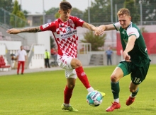 In der vorigen Saison verlor die U23 ihr Heimspiel gegen den FC Homburg mit 1:2. Auch Lukas Quirin (l.) konnte daran nach seiner Einwechslung nichts ändern. Er fehlt am Sonntag gegen seinen künftigen Klub.