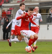 Danny Schmidt gab beim 1:1 im jüngsten Aufeinandertreffen der Mainzer U23 mit dem TSV Steinbach Haiger die Vorlage zur späten Führung durch Marvin Jung. Der stürmt nun bei den Hessen.