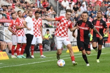 Brajan Gruda (l.) dürfte nach seiner starken Leistung gegen Bayer Leverkusen auch in Gladbach auflaufen.