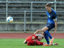 Dominik Ahlbach, hier bei einem Vorstoß in der ersten Halbzeit, erzwang später das 2:2.