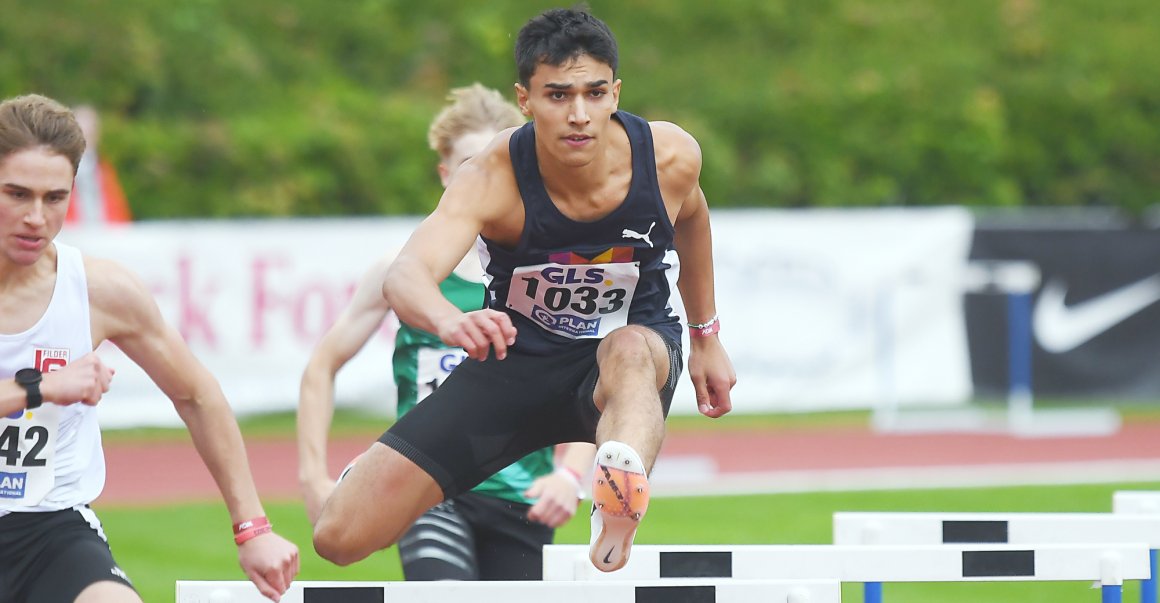 Liam Atwani lief im 400-Meter-Hürden-Finale ein fast perfektes Rennen...