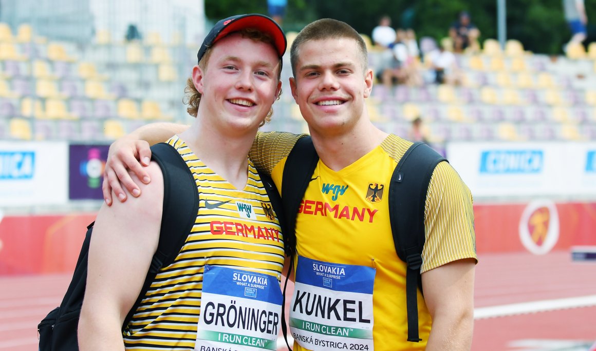 Gute Freunde kann niemand trennen: USC-Kugelstoßer Simon Kunkel beendete das EM-Finale auf dem siebten Rang, der Münchener Andreas Gröninger wurde Achter.