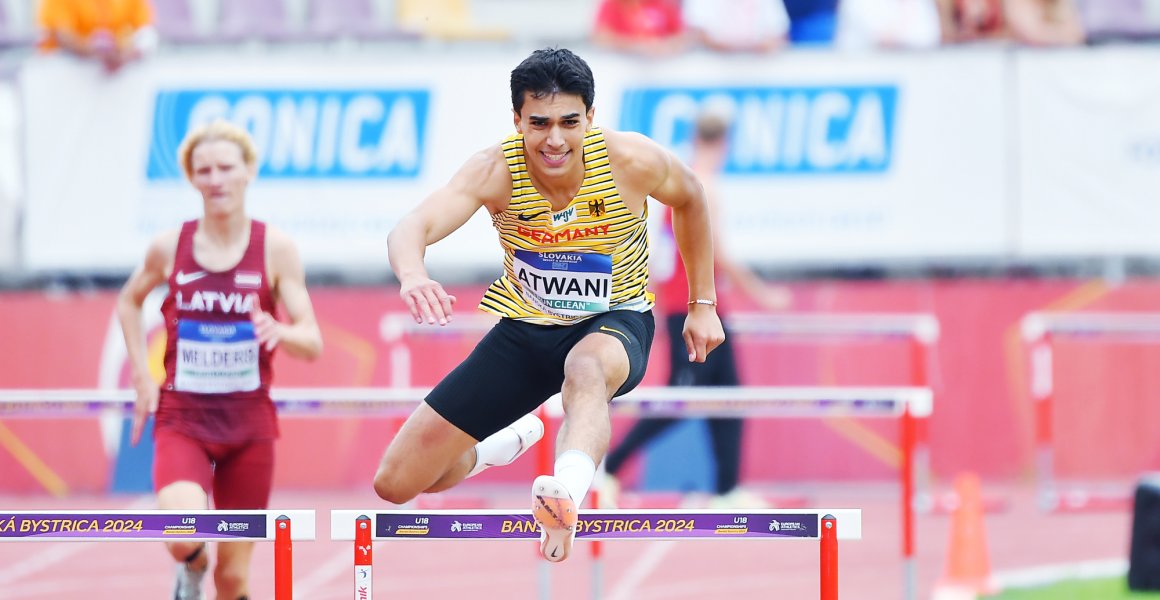 Auch wenn's anstrengend war: Liam Atwani, hier in seinem Halbfinallauf, hatte bei der EM seinen Spaß.