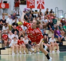 Magdalena Probst ist zweitbeste Schützin der 05erinnen, weil sie neben Saskia Wagner die meisten Siebenmeter warf. Diesmal sammelte sie ihre vier Treffer ausschließlich aus dem Spiel heraus.