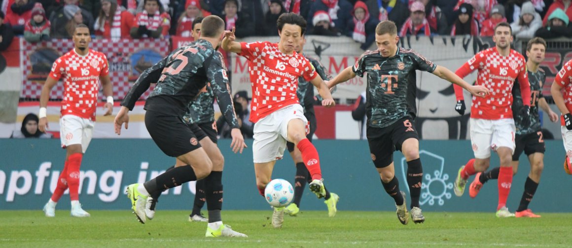 Auch Jae-sung Lee hat sich an der Doppelpackserie beteiligt. Beim 2:1 gegen den FC Bayern erzielte der Südkoreaner beide Mainzer Treffer.